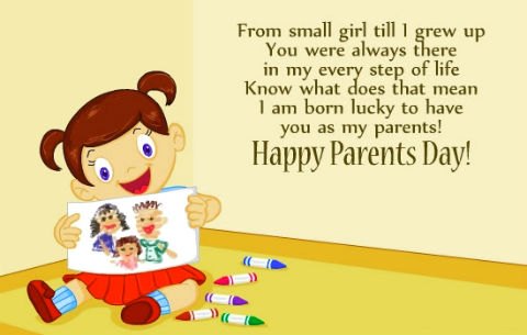 happy parents day for girls